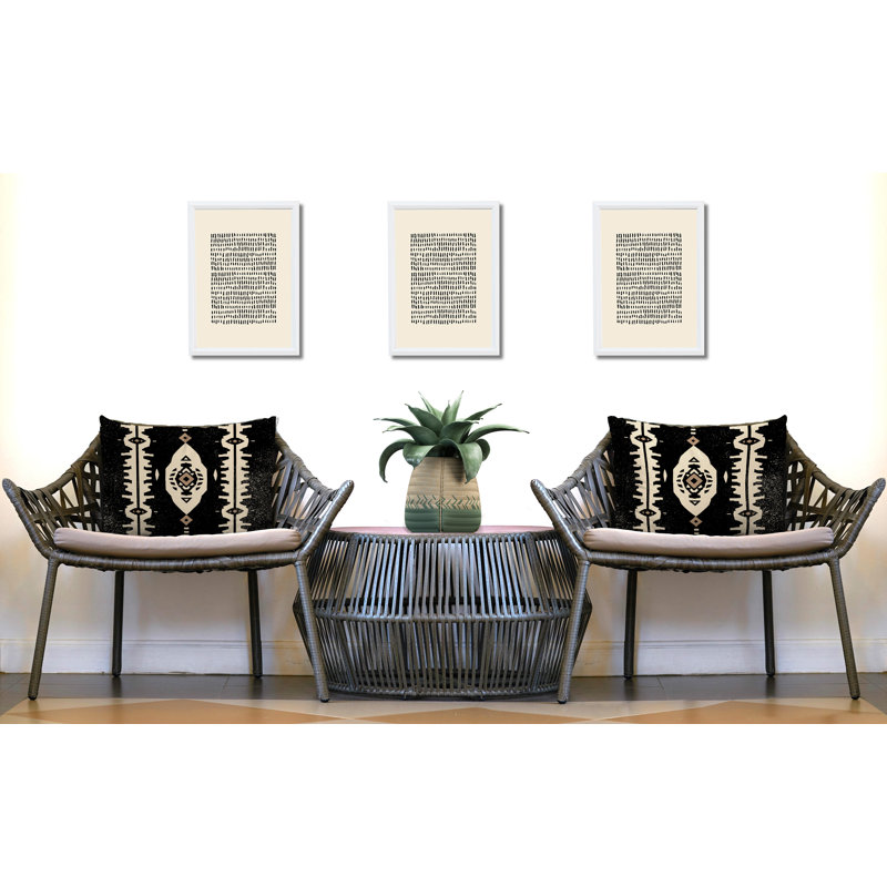 Oreiller réversible intérieur / extérieur Tallu, 20 po x 14 po, Noir