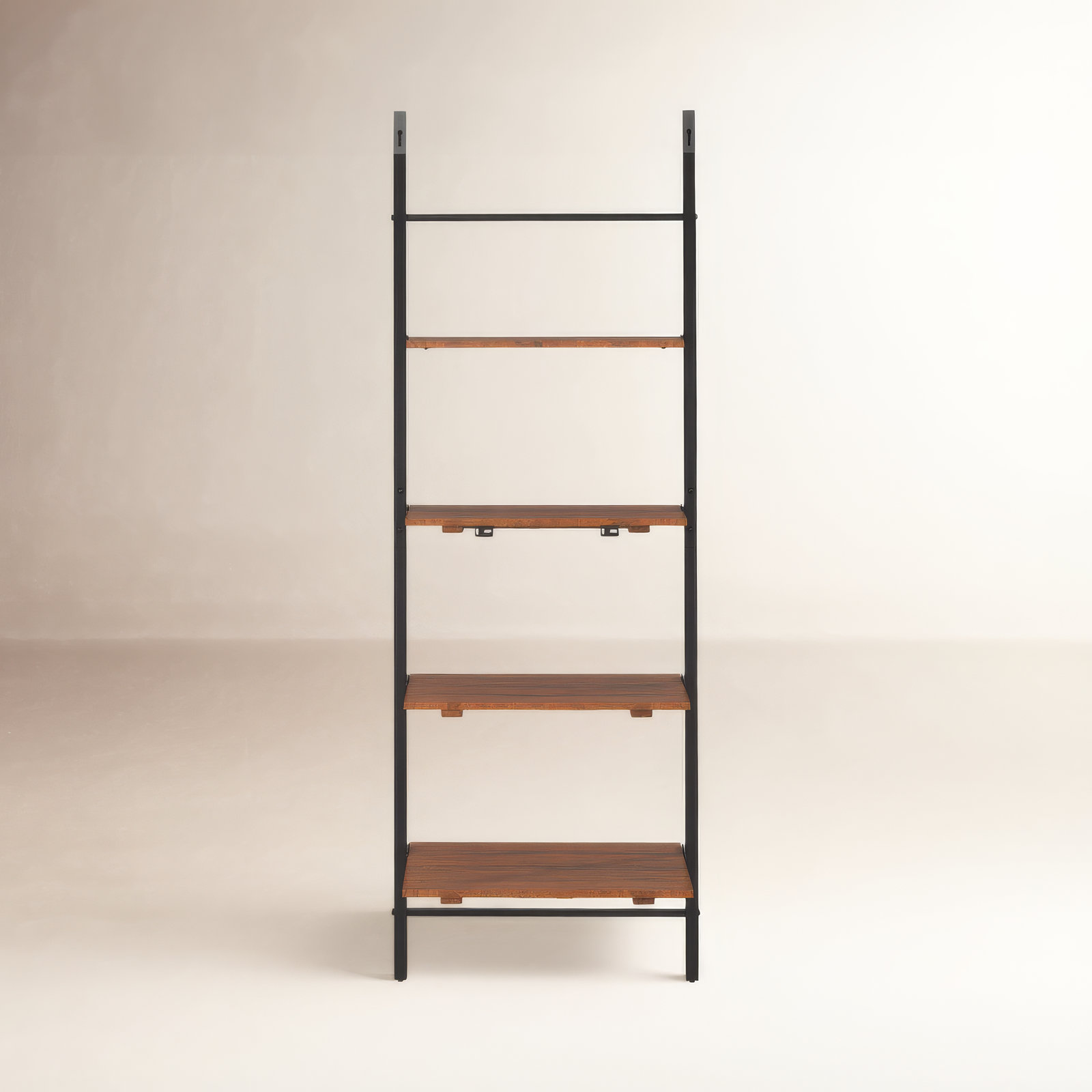 Innes Narrow Ladder Bookcase, Walnut, (4 Shelves) 74" H x 24" W x 18" D