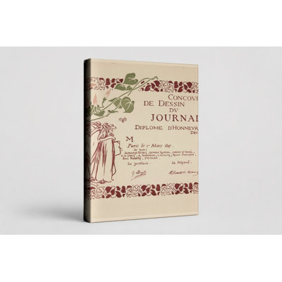 Concours de Dessin du Journal 1897 - Belle Époque Vintage Poster Wall Art - Canvas Wall Art