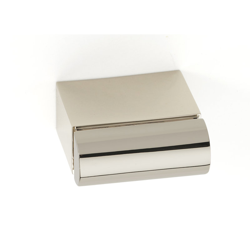 Vogue Rectangular Knob, Polished Nickel