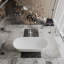 59" L x 30" W Freestanding Soaking Solid Surface Bathtub-124635953