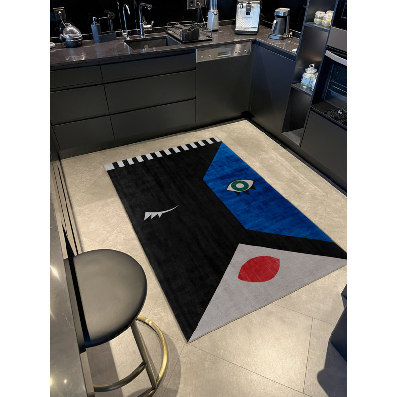 Kaite Abstract Indoor / Outdoor Rug, Rectangle 3'4" x 5'