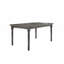 Table de salle à manger rectangulaire style transitionnel 59 pouces, table de salle à manger en placage gris patiné