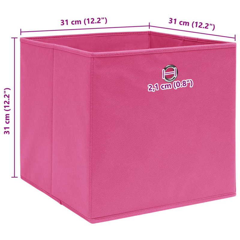 Rebrilliant Fabric Decorative Bin, Pink