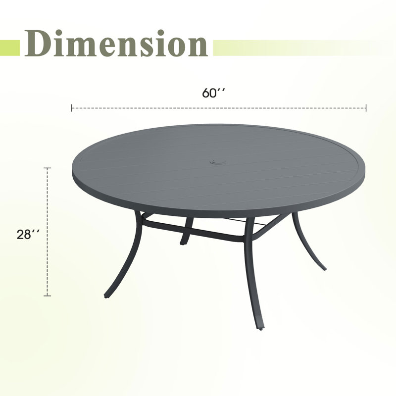 Table de salle à manger 60 po, Gris