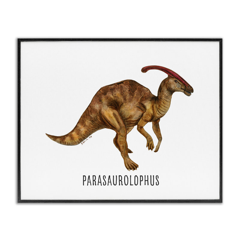  Parasaurolophus, dinosaure apprenant, estampe numérique encadrée par Brett Blumenthal, H 24 po x l 30 po