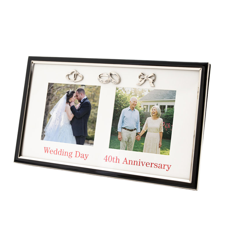 Black Metal Picture Frame with Mat