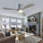 52 Inch Ceiling Fan With Lights 3 Solid Wood Fan Blade Noiseless Reversible Motor Remote Control With Light
