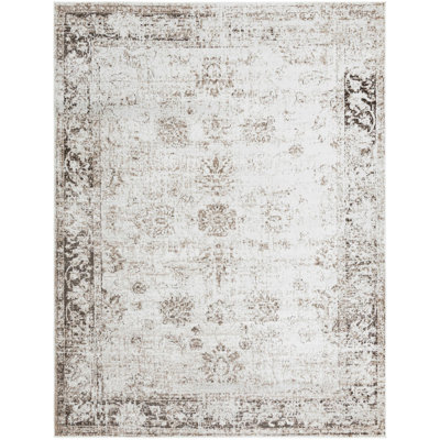 Tapis rond kaki Mangine Ikat