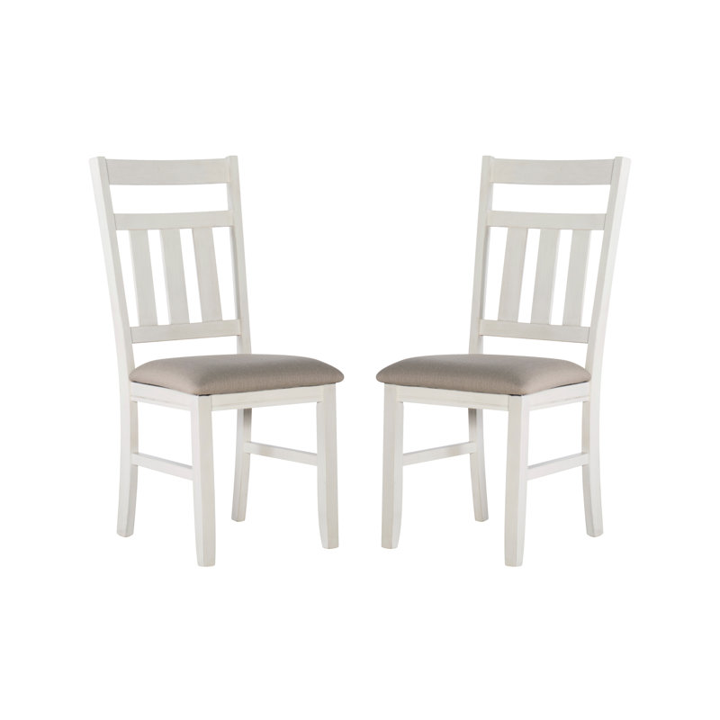 Ensemble de 2 chaises d'appoint Helbert, Blanc fumée