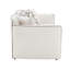 Causeuse en chenille beige avec 4 coussins