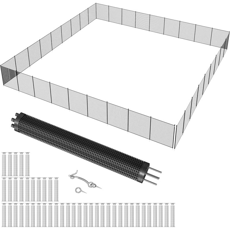 Clôtures de piscine, filet en PVC Teslin 340 GMS, H 4 pi x l 108 pi