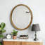 Miroir mural rond rond en bois 23,62 po pour salle de bain, chambre à coucher, vestibule, miroir décoratif Mid-Century