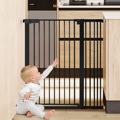 Barrière de sécurité très haute de 42 po, barrière pour bébé de 29,5 à 40,6 po de large pour escalier, barrière pour chien