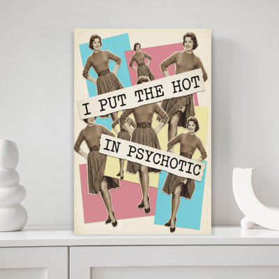 Hot Psychotic Pinup Style Bold Classic Colorful Wall Art