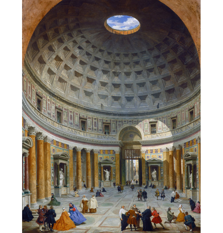 L'intérieur du Panthéon (Rome), H 24 po x l 18 po
