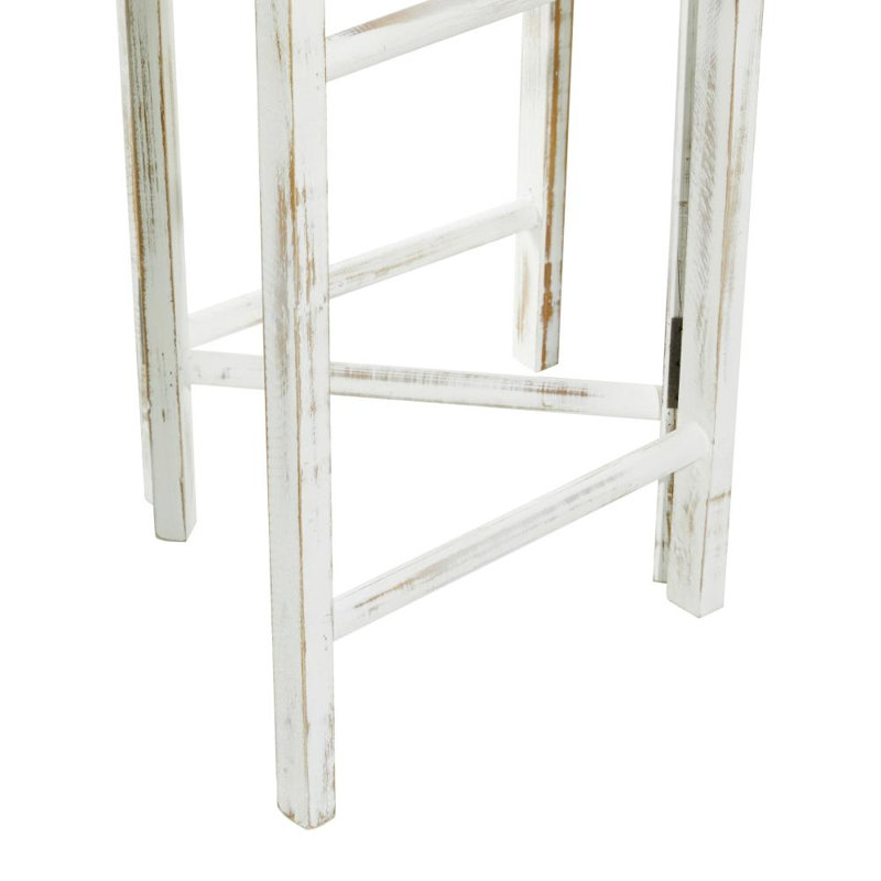 Échelle à 3 tablettes en bois blanc 48 po x 2 po x 71 po
