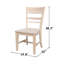 Chaise d'appoint en bois massif Mayores