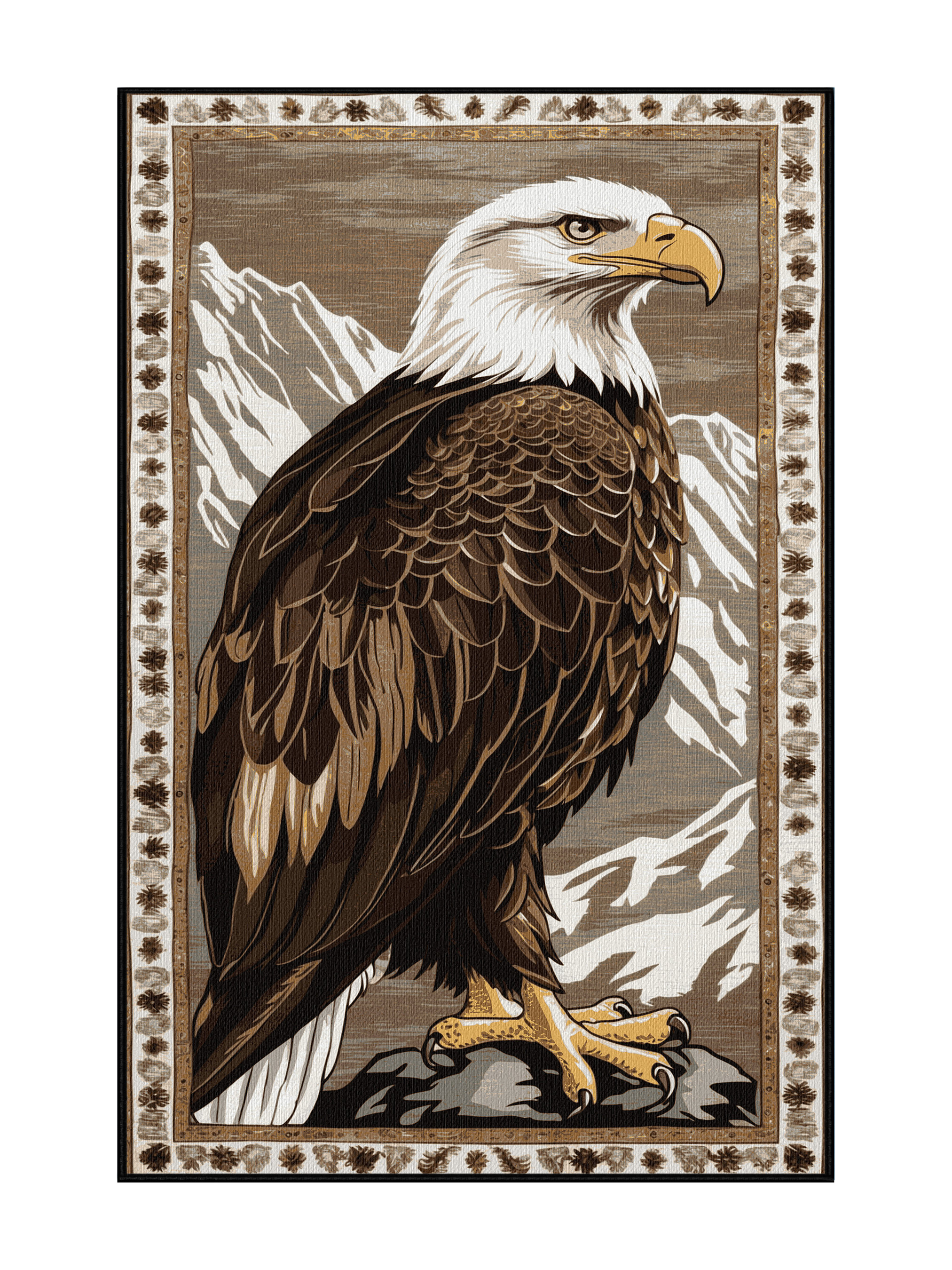 Foundry Select Washable Eagle Wildlife Area Rug | Wayfair