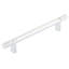 Emtek Select Cabinet Pull 6" C-C,  Rectangular Bar Stem, Knurled Bar-270852519-312190001