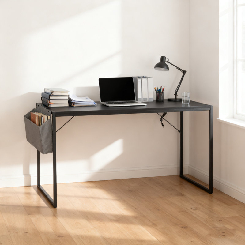Bureau d'étude Parinita - Station de travail élégante et élégante pour les petits espaces, H 30 po x l 47,2 po x P 18,9 po