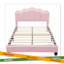Ensemble de chambre à coucher 2 pièces avec lit plateforme tapissier en tissu Sherpa-671299231-671299226