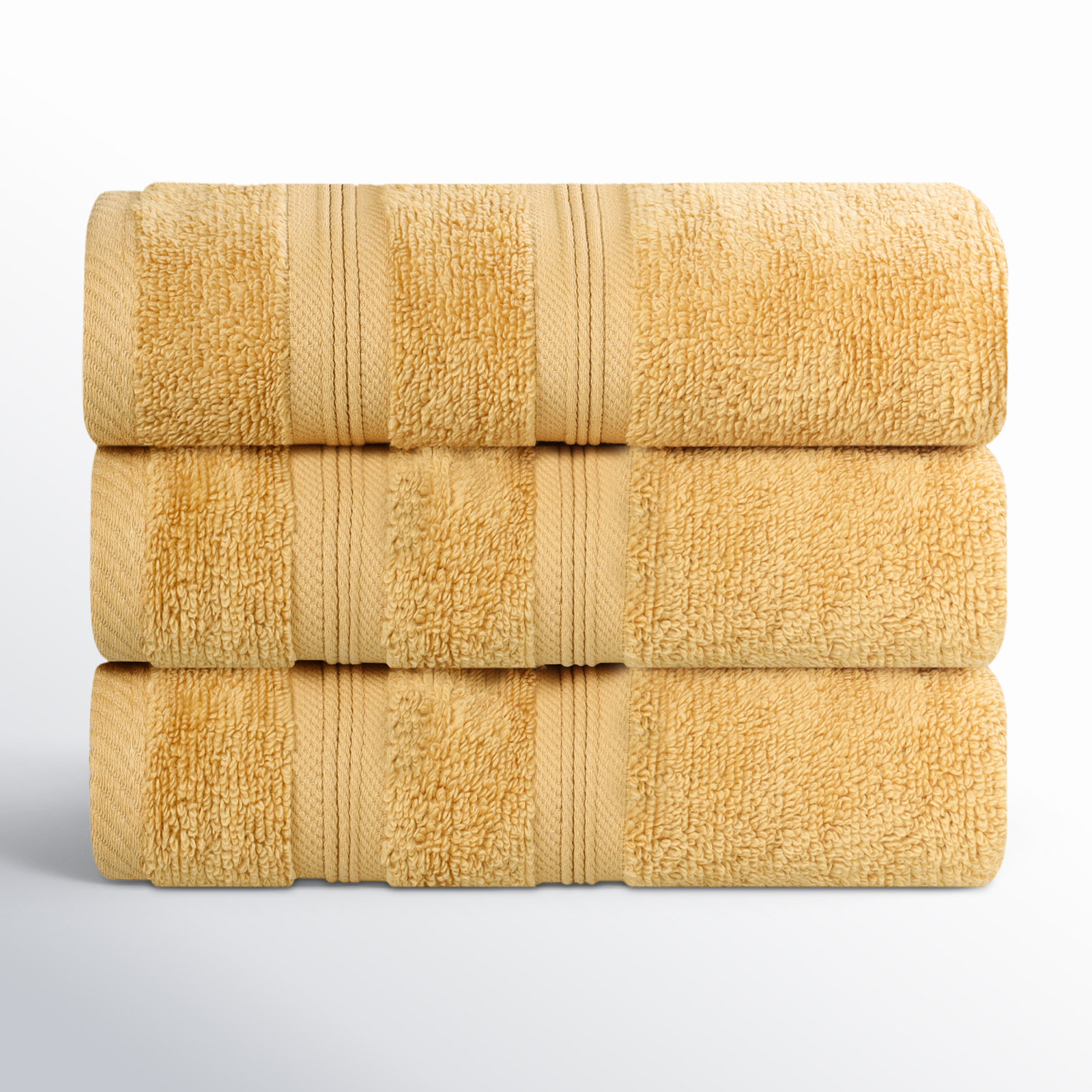 6-Piece Zero-Twist Quick-Dry Cotton Towel Set, Gold