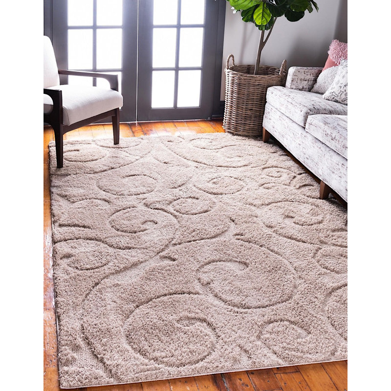 Tapis rouge sang Baynes, Beige, Rectangulaire 8 pi x 10 pi