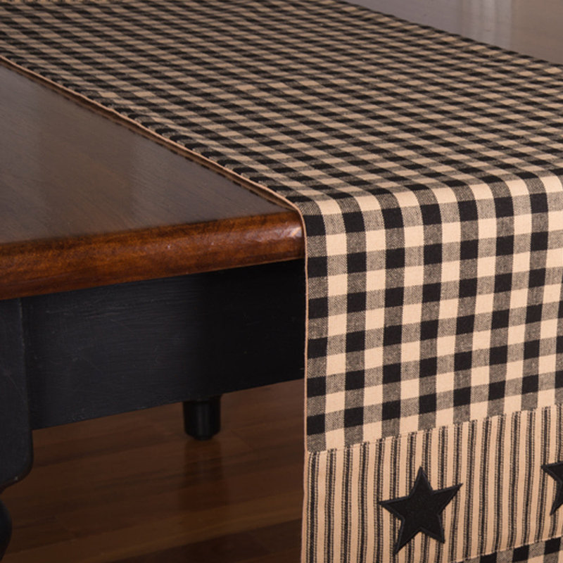 Chemin de table Gracie Oaks Heritage House, Noir/beige
