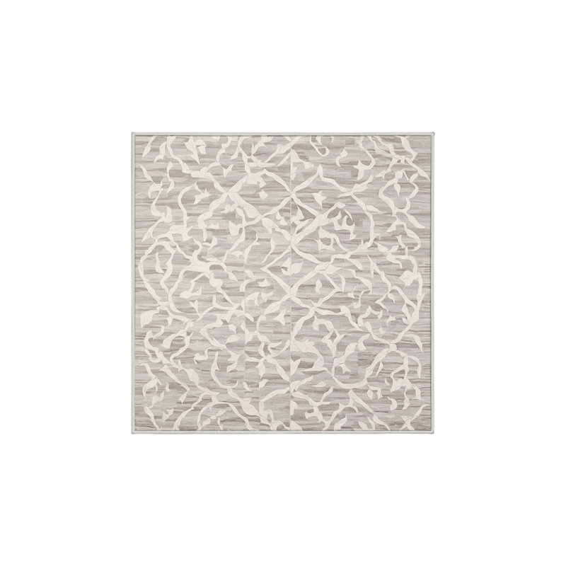 Machine Washable Beige Area Rug, Square 7'