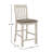 Set of 2 Slat Back Counter Height Chair