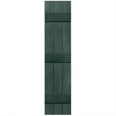 Three Batten, Three Board Closed Vinyl Shutters Pair