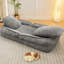 Canapé paresseux gris, 5 positions réglables, lit pour chien humain, conception peu encombrante pour le salon et la chambre à coucher, lit avec positions et-1292637755