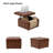 Brezlynn 24" Wide Genuine Leather Tufted Standard Ottoman with Storage-1377865750