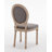 Fiquett Linen Upholstered Solid Wood King Louis Back Side Chairs-1535325504-1536458084