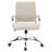 Mulkey Ribbed Vegan Leather Mid-Back Office Chair, Mid-Century Ergonomic Executive Chair-1848672389