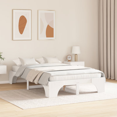 Bed Frame Solid Pine Wood Durable