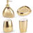 Elegant 4-Piece Electroplated Ceramic Bathroom Set