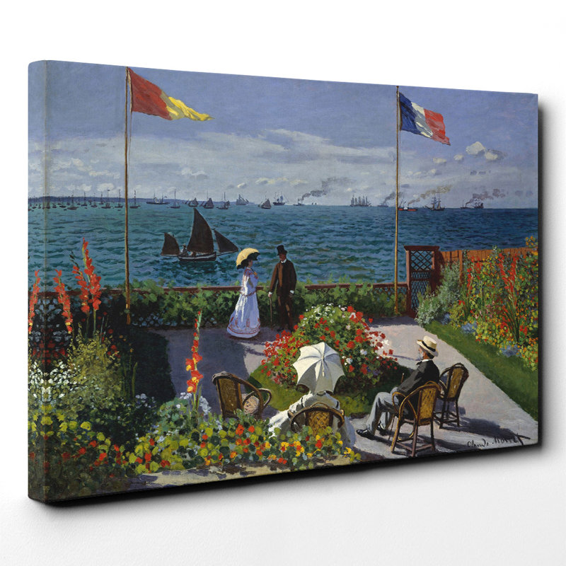 Jardin à Sainte-Adresse by Claude Monet - Wrapped Canvas, 70cm H x 100cm W