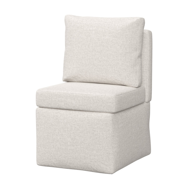 Chaise rembourrée avec espace de rangement