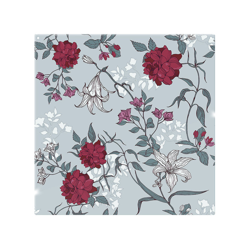 Winter Floral Splash Back, 75cm L x 60cm W
