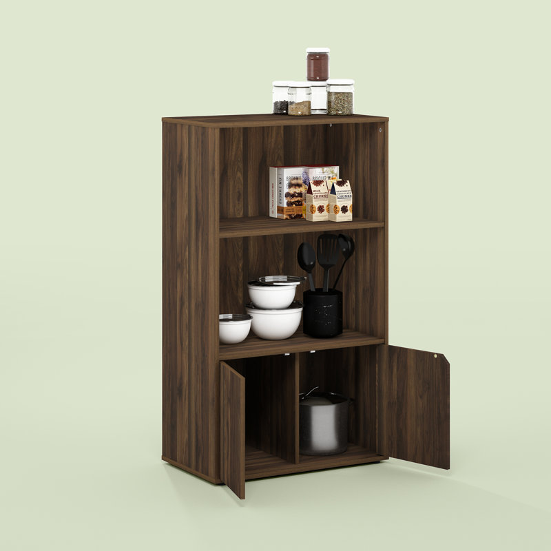 Cleti Wood Kitchen Island, Walnut