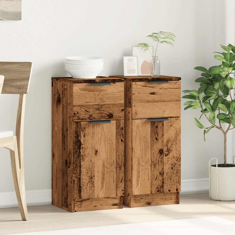 Steffanie Square Accent Cabinet, Old Wood