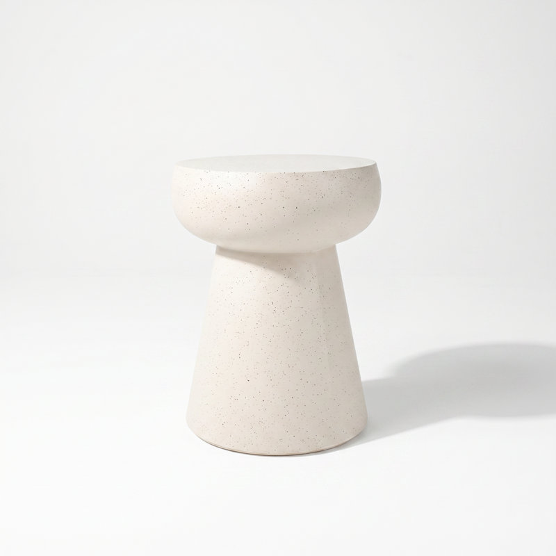 Table d'appoint intérieure multifonctionnelle en forme de champignon, table d'appoint décorative à piédestal géométrique moderne, table basse robuste résistante à la corrosion pour patio, salon, balcon