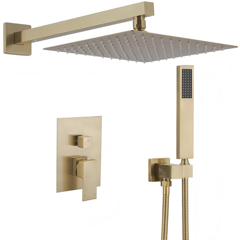 All-In-One Kit with Rough in-Valve, Brushed Gold