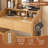 Vanity Table With Led-Illuminated Mirror, Power Outlet, Hairdryer Holder Stool – Compact Dressing Desk For Small Bedrooms(Wood)