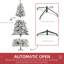 Arbre de Noël enneigé de 7,5 pi, structure de branche réaliste, ignifuge, arbre de 7,5 pi facile à assembler, forme, proposé