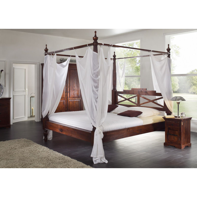 Oxford Solid Wood Bed, Nougat, European Double (140 x 200 cm)