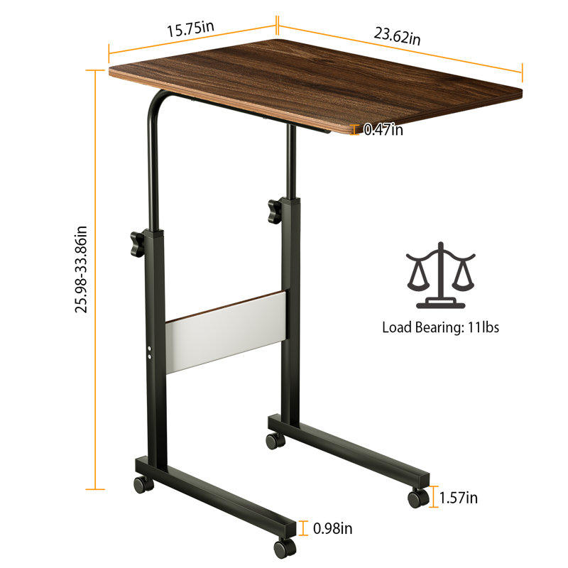 23.62'' W Laptop/Tablet Storage Cart with Wheels