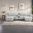 Multifunctional Modern Sofas, Chenille U-shape With Storage, Light Grey